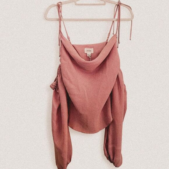 R.G Kane soft petal pink mauve mindy convertible sleeve/ sleeveless girly - Picture 1 of 7